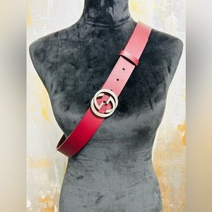 GUCCI INTERLOCKING G BUCKLE WIDE BELT